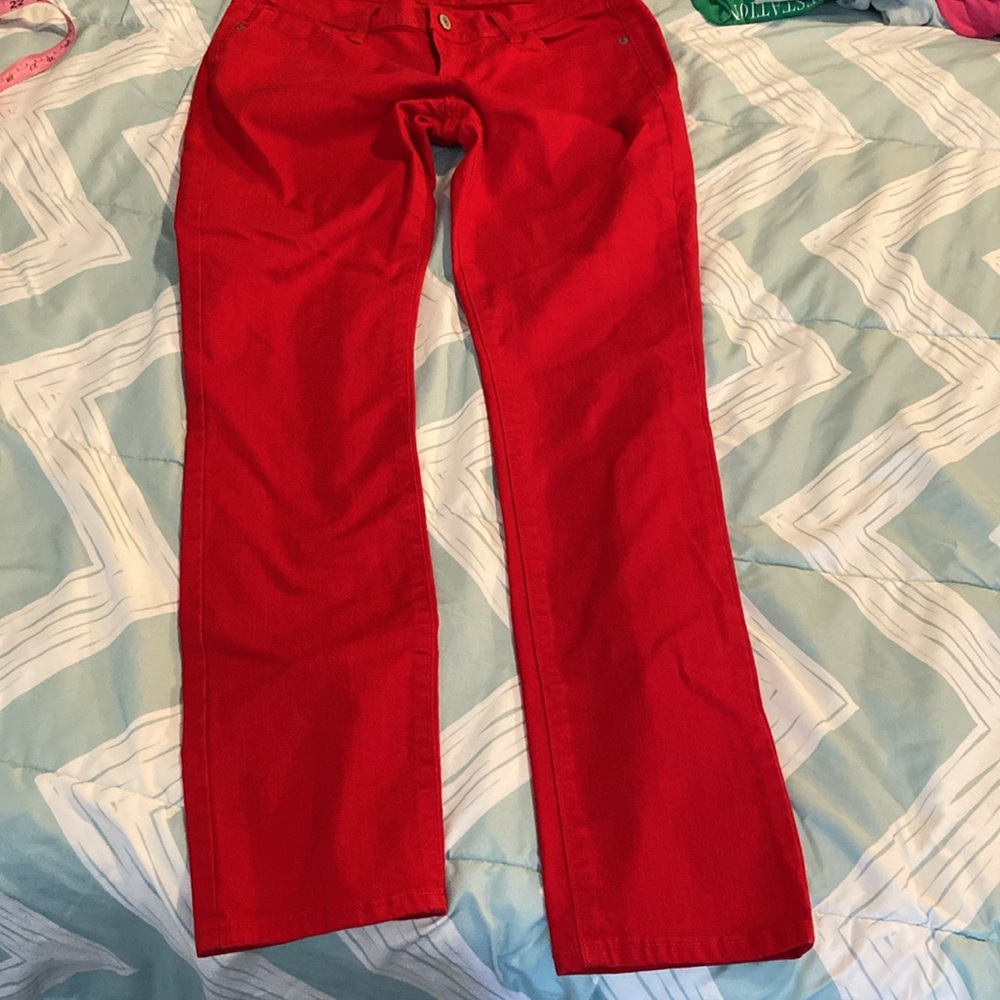 Old Navy Women's Skinny Jeans - Vibrant Red - Picture 2 of 5